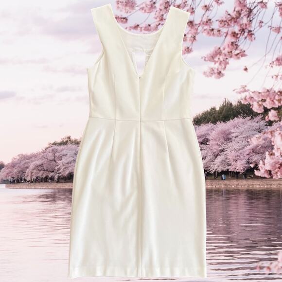 Trina Turk Ivory Neptina Beaded Neckline Cut-Out Dress - Picture 2 of 8